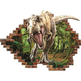 Vinilo Decorativo Adhesivo 3d Pared Rota Dinosaurio Jurassic