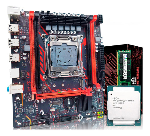 Kit Gamer Intel Xeon E5 2676v3 12/24 + Placa Mãe + 16gb Ram 