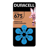 06 Pilhas Baterias Da 675 Pr44  Aparelho Auditivo - Duracell