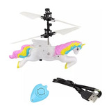 Robo Voador Drone Unicornio Com Sensor Brinquedo Infantil