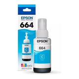 Tinta Epson Original L200 L375 L355 T6641 T664 Cyan 70ml