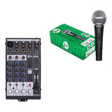 Mesa A0302 3 Canais Som 12v Automix + 1 Mic. Dylan Smd-100