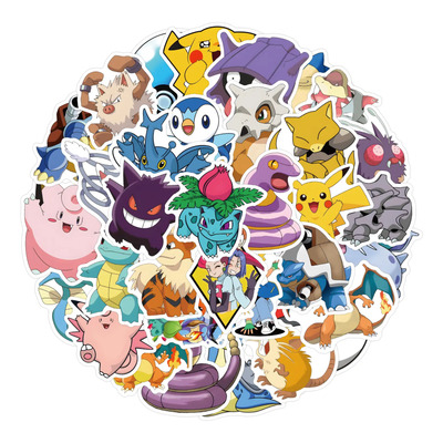 50 Pegatinas Clásicas Graffiti Dibujos Animados De Pokémon