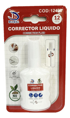 Frasco Corrector Liquido De Brocha Para Pincel 12 Ml