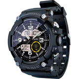 Relógio Smartwatch Masculino Shock Lokmat Militar Two Preto