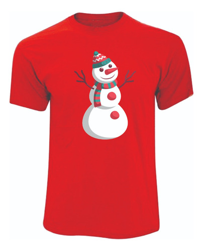 Camisetas Navideñas Muñeco De Nieve Dama Hombre Y Niños