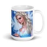 Taza Personalizada Grande 15 Oz Frozen Princesa Disney Elsa 