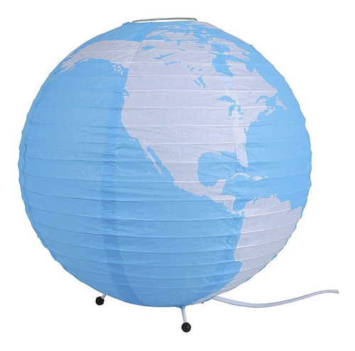 Abajur Globo Mapa Mundi Papel Design Luminária Orb 35cm 