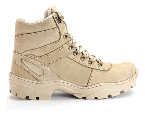 Bota Coturno Militar Polícia Federal Masculina Couro Bovino