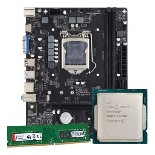 Kit Intel  I5 10400f + 8 Gb Ddr4 + Cooler + Video 1gb