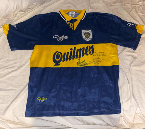 Camiseta Olan 95/96 Original Firmada Por Maradona Y Palermo