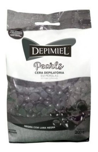 Cera Depilatória Em Pérolas Pearls Negra 200g - Depimiel
