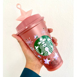 Starbucks Reusable Estrella Rosa Navideño