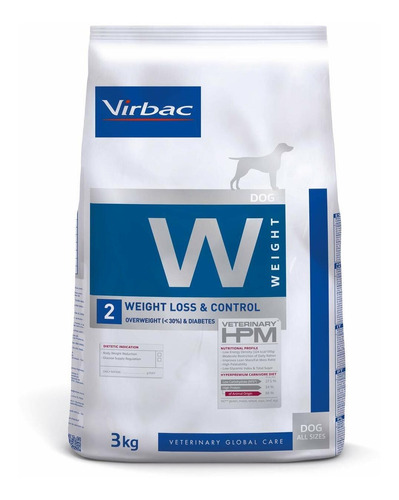 Virbac Veterinary Hpm Dog W2 Weight Loss & Control 3 Kg