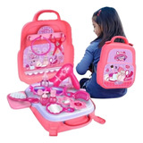 Brinquedo De Menina Maleta Salão De Beleza  Mochila Com Alça