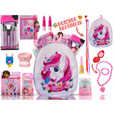 Kit Maquiagem Infantil Princesas 15 Itens + Mochila Ms-134 K