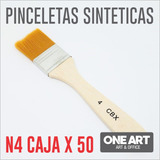 Pinceleta Sintetica Cbx Acrilico Oleo Barnices N4 Caja X 50