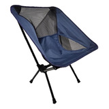 Silla De Camping Plegable Portatil De Playa Con Bolso Azul