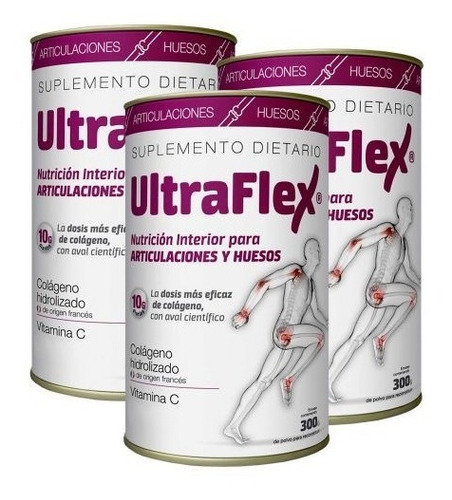 Suplemento En Polvo Ultraflex Colágeno Sabor Limón Pack X 3 