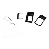 Adaptador Chip Celular 3 Em 1 Micro Sim Nano Sim Com Chave