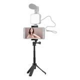 Soporte Teléfono Trípode Plegable Portátil Con Clip Ajustabl