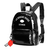 Mochila Mujer Las Oreiro Original Urbana Ligera Brillante