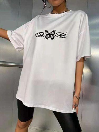 Remera Aesthetic Mujer Remeras De Mariposa Butterfly Blancas