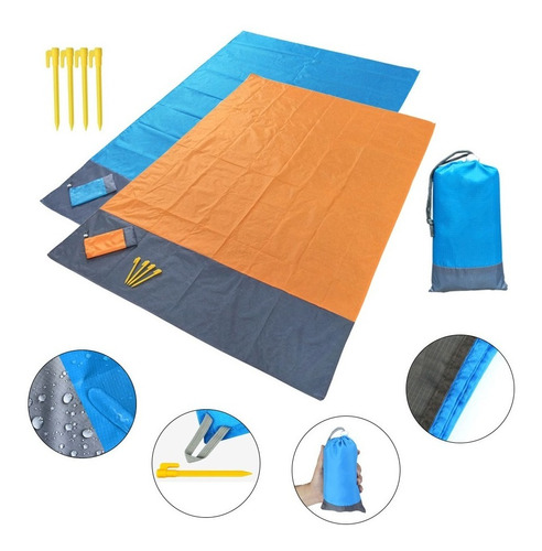 Alfombra Playa Manta Picnic Impermeable Anti-arena Camping