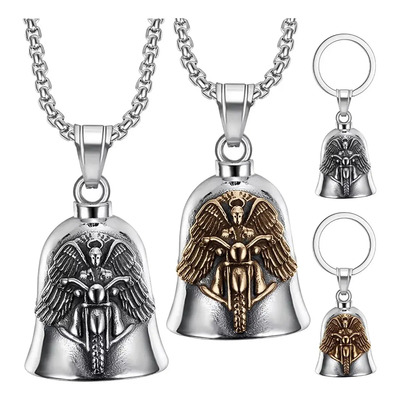 Beayungry 2pz Campana Biker Amuleto Motos Guardian Bell Regalo,hombre Mujer Día De San Valentín Regalo | Meses sin interés