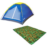 Barraca Camping 2 Pessoas Mor 2,05x1,45 + Colchonete Casal