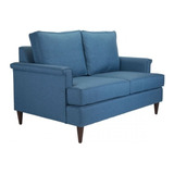 Love Seat Modelo Campbell - Azul Këssa Muebles