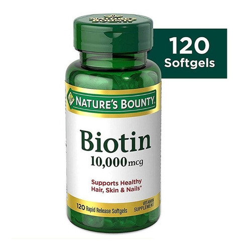 Biotina Premium Cabello Uñas 10,000mcg 120 Caps Eg Bb07