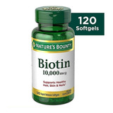 Biotina Premium Cabello Uñas 10,000mcg 120 Caps Eg Bb07