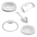 Set Kit Accesorios Para Baño 5 Piezas Resina Pektra Durable 