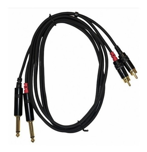 Cable 2 Rca / 2 Plug Ts Rean By Neutrik 1.5m