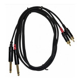 Cable 2 Rca / 2 Plug Ts Rean By Neutrik 1.5m