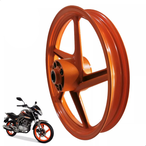 Rin Trasero Fiera-250 (18-19) Naranja Para Motos Italika