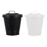 Mini Pots, Lata De Lixo Com Tampa, 2 Unidades