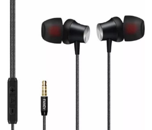 Fone De Ouvido Fancy Fb10 Estéreo Bass Headset Com Microfone Cor Preto