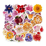 Adesivos Decorativo Scrapbook Planner 46 Peças Color Flowers
