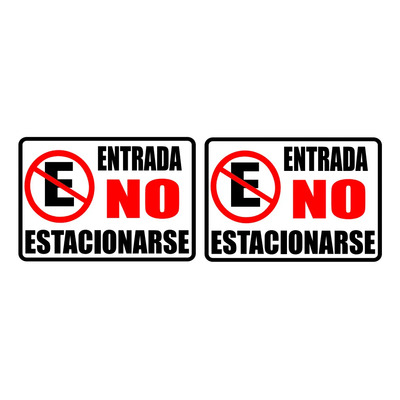 2 Letreros Señalamientos Entrada No Estacionarse 40x60cm | Meses sin interés