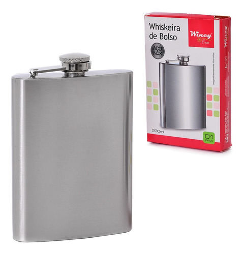 Whiskeira De Bolso Em Inox 230ml