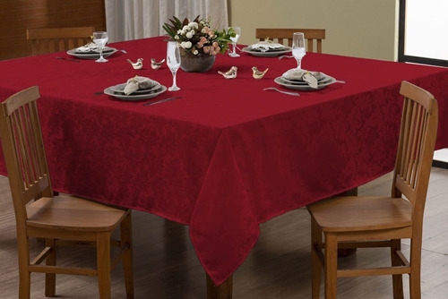 Toalha De Mesa 8 Lugares Retangular Jacquard 3,50m X 1,40m