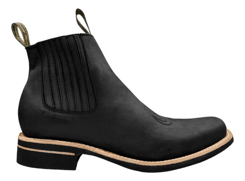 Bota Botín Vaqueras Piel Res Para Hombre Rodeo Bamar