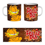 Taza Garfield Feliz Dia Caricatura Vintage Coleccion/ Regalo