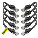 Cable Ethernet Cat6, Lan De 6 Pies (paquete De 10), Utp Cat