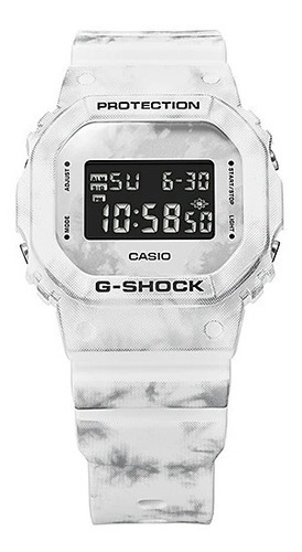 Reloj Casio Hombre G-shock Dw-5600gc-7dr /relojería Violeta Color De La Correa Blanco Color Del Bisel Blanco Color Del Fondo Gris