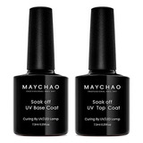 Maychao Gel Base Coat Y Top Coat Set 2pcs - Shine Finish