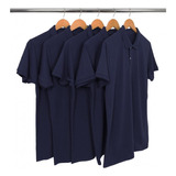Kit 5 Camisas Polo Piquet Camiseta Masculina Básica Lisa