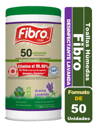 Toallas Higienizantes Desinfecta Fibro Bio 50 Un Elige Aroma